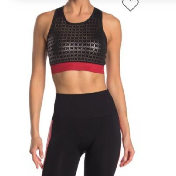 Max Studio Racerback Sports Bra Metallic - Picture 1 of 1